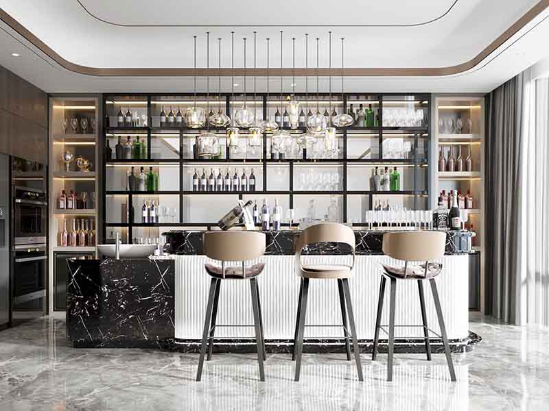 德陽吧臺裝修有什么規(guī)則可循，室內設計吧臺要考慮些什么