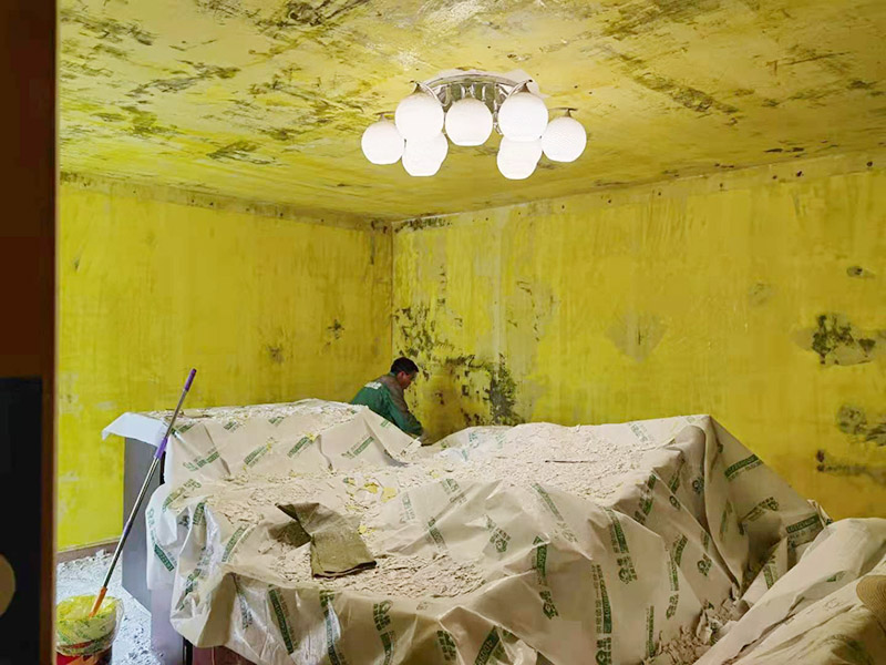 客廳墻面拆除翻新：墻面如果出現(xiàn)細(xì)微白色粉末，說明墻內(nèi)鹽分在析出，這時(shí)候建議大家可以用尼龍刷或鐵刷將其刷除，在觀察幾天，確定不再有白色粉末析出，且待水泥墻面干燥磨平，便可上漆。若水泥墻表面白色粉末多且不斷析出，將其清理后，可先上一道墻面底漆，預(yù)防日后鹽分侵蝕，形成壁癌。也不要在三個(gè)月內(nèi)使用油性涂料或不透水的壁紙涂刷或裝修。可以使用刀或是鐵刷來除去墻面剝落的漆膜，然后利用砂紙將墻面表層磨平就可以了。用批土刀來修整墻體的表面，有的墻面會(huì)出現(xiàn)污漬、開裂、起泡等現(xiàn)象，都要及時(shí)做處理。墻面涂刷的時(shí)候應(yīng)該先從頂部開始