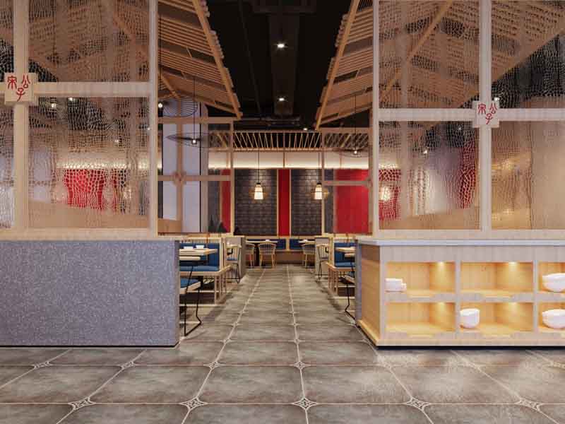德陽燒烤店裝修色調(diào)要自然，地板防滑工作很重要