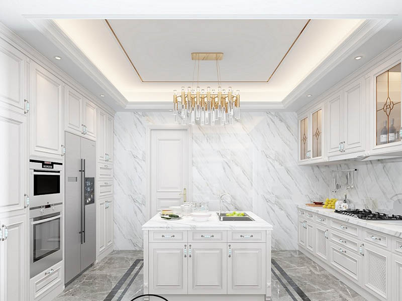 杭州市富陽市廚房吧臺(tái)裝修效果圖