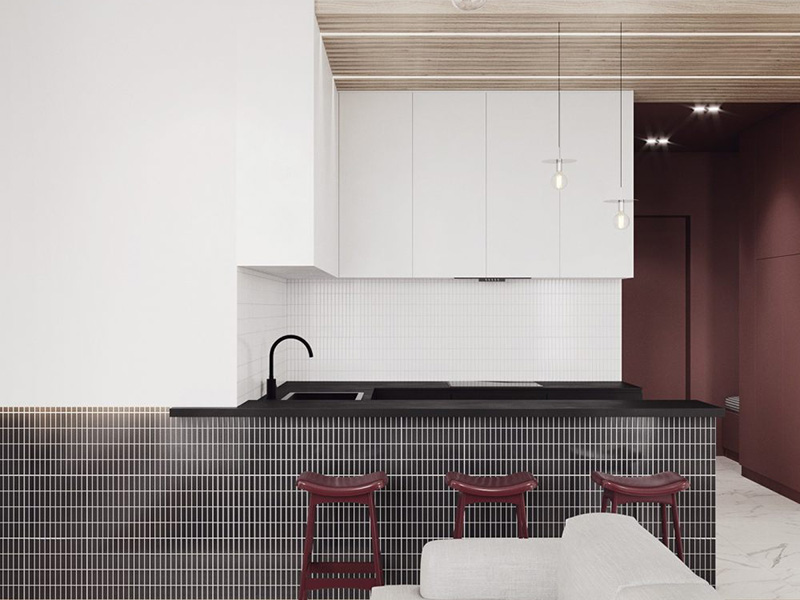 西安市藍田縣公寓裝修翻新設(shè)計-開放式廚房