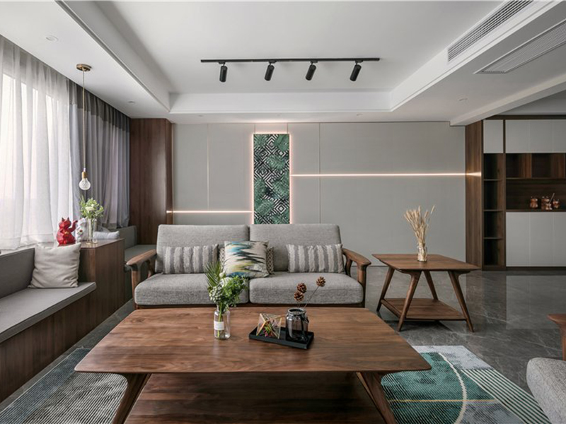 杭州市江干區(qū)95平客廳裝修改造設(shè)計-客廳設(shè)計