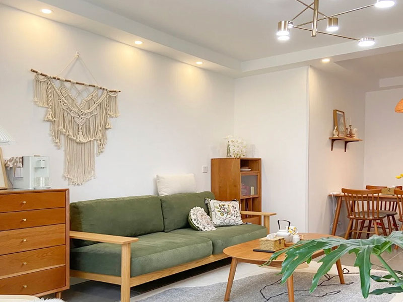 濟南市歷下區(qū)128平復(fù)古風(fēng)格裝修設(shè)計-客廳設(shè)計