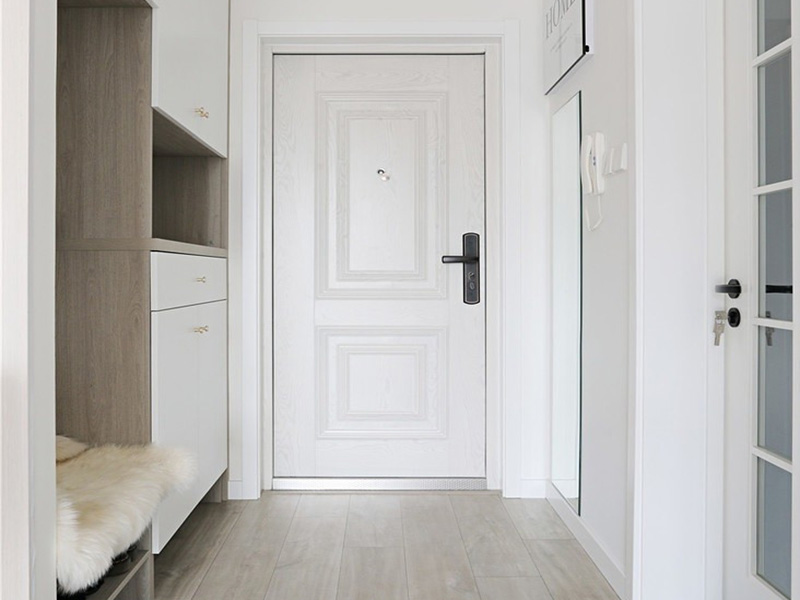 武漢市江夏區(qū)91平二居室全屋柜體安裝-玄關設計